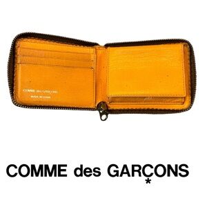 Comme des Garçons Vibrant Orange and Black Wallet